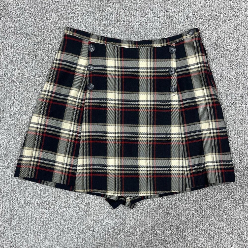 Vintage Tracy Evans Skort Juniors 11 Plaid Mini Wrap Preppy 90s Capsule Classic